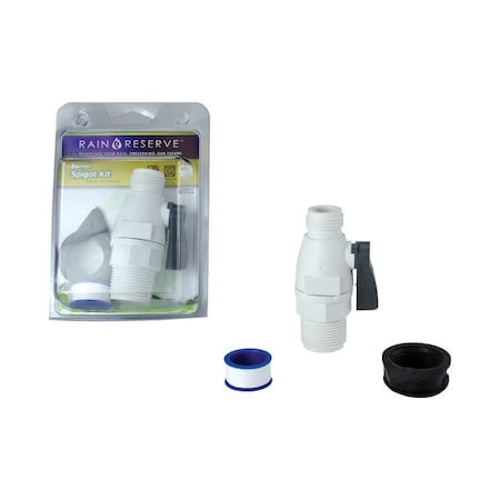 Rain Reserve Rain Reserve White Spigot Kit Plastic 2012314